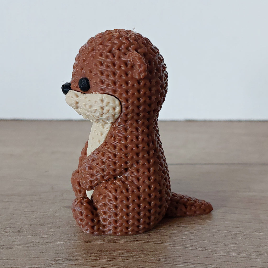 🦦 Otter im Strick-Look – Niedliche 3D-Druck Dekofigur für Tierliebhaber