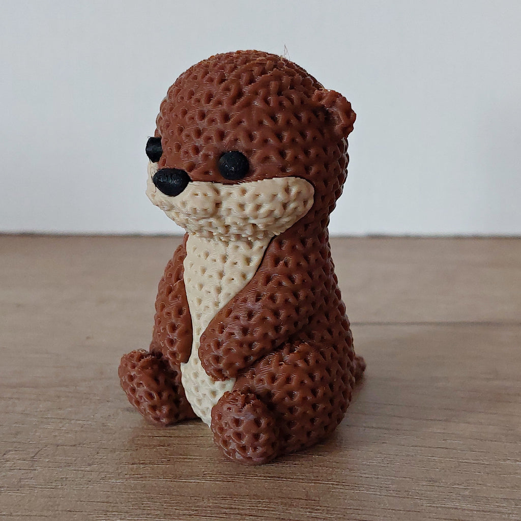 🦦 Otter im Strick-Look – Niedliche 3D-Druck Dekofigur für Tierliebhaber