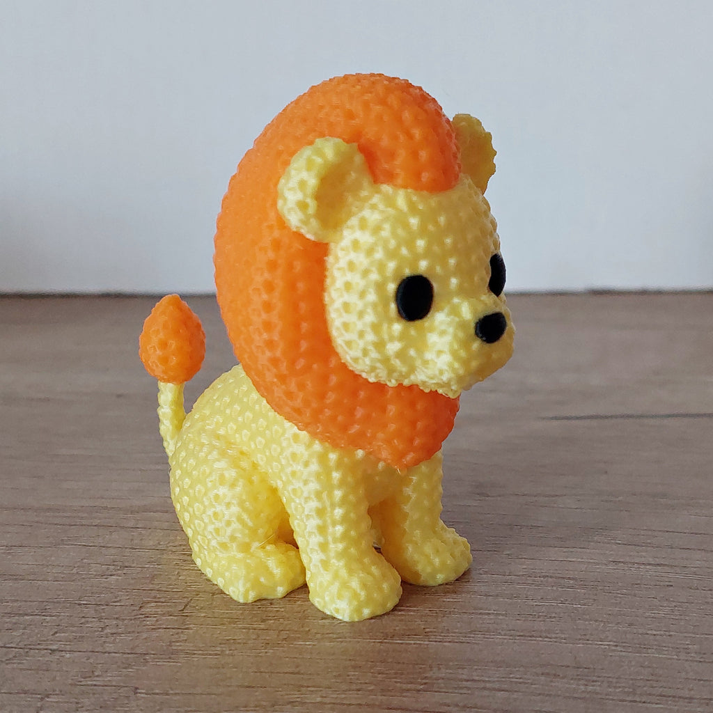 🦁 Löwe im Strick-Look – Niedliche 3D-Druck Dekofigur für Tierliebhaber