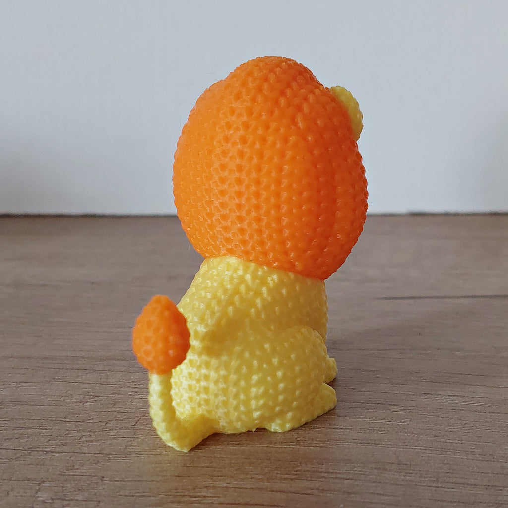 🦁 Löwe im Strick-Look – Niedliche 3D-Druck Dekofigur für Tierliebhaber