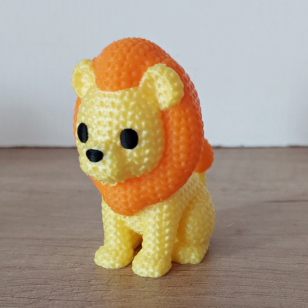 🦁 Löwe im Strick-Look – Niedliche 3D-Druck Dekofigur für Tierliebhaber