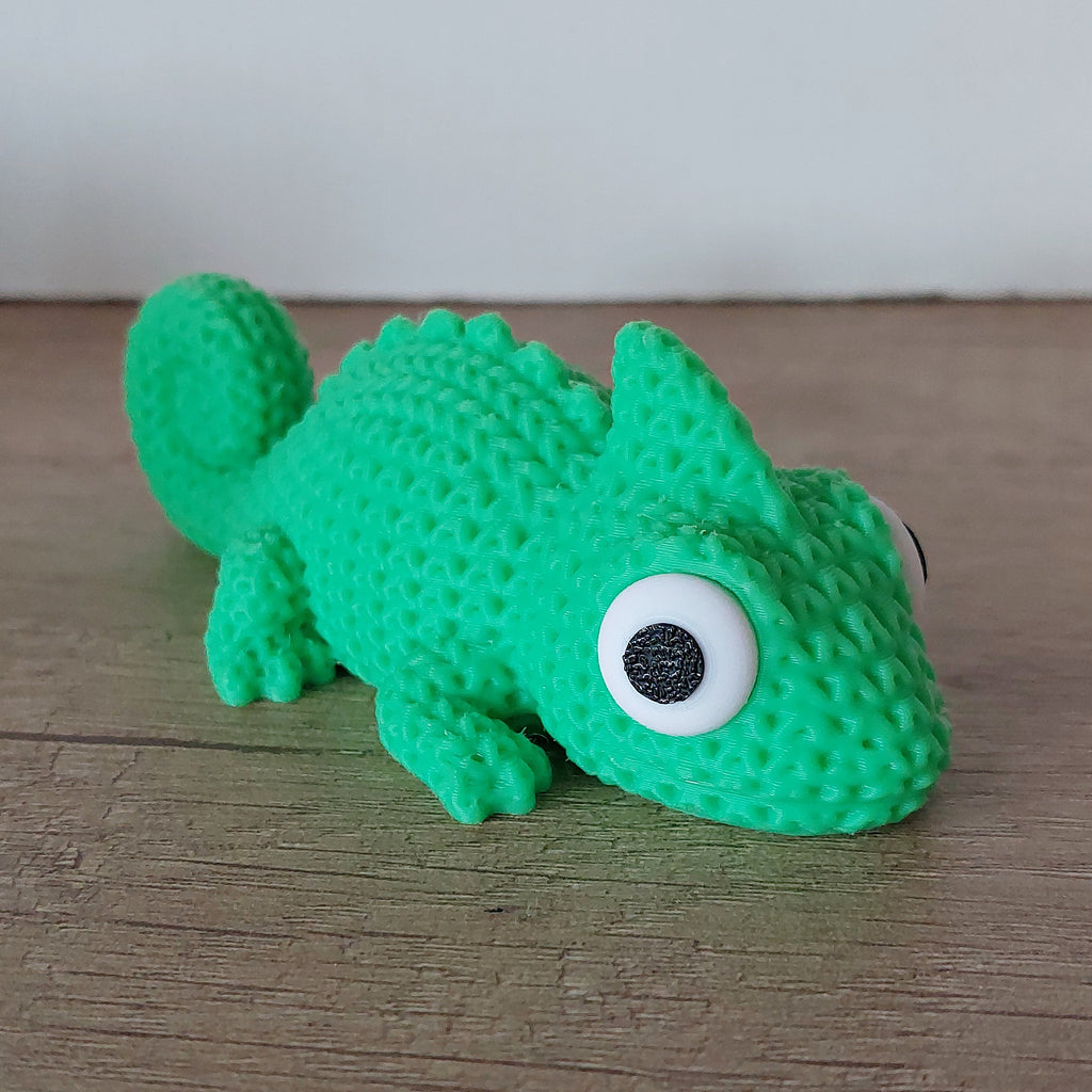 🦎 Chamäleon – Niedliche grüne 3D-Druck Dekofigur