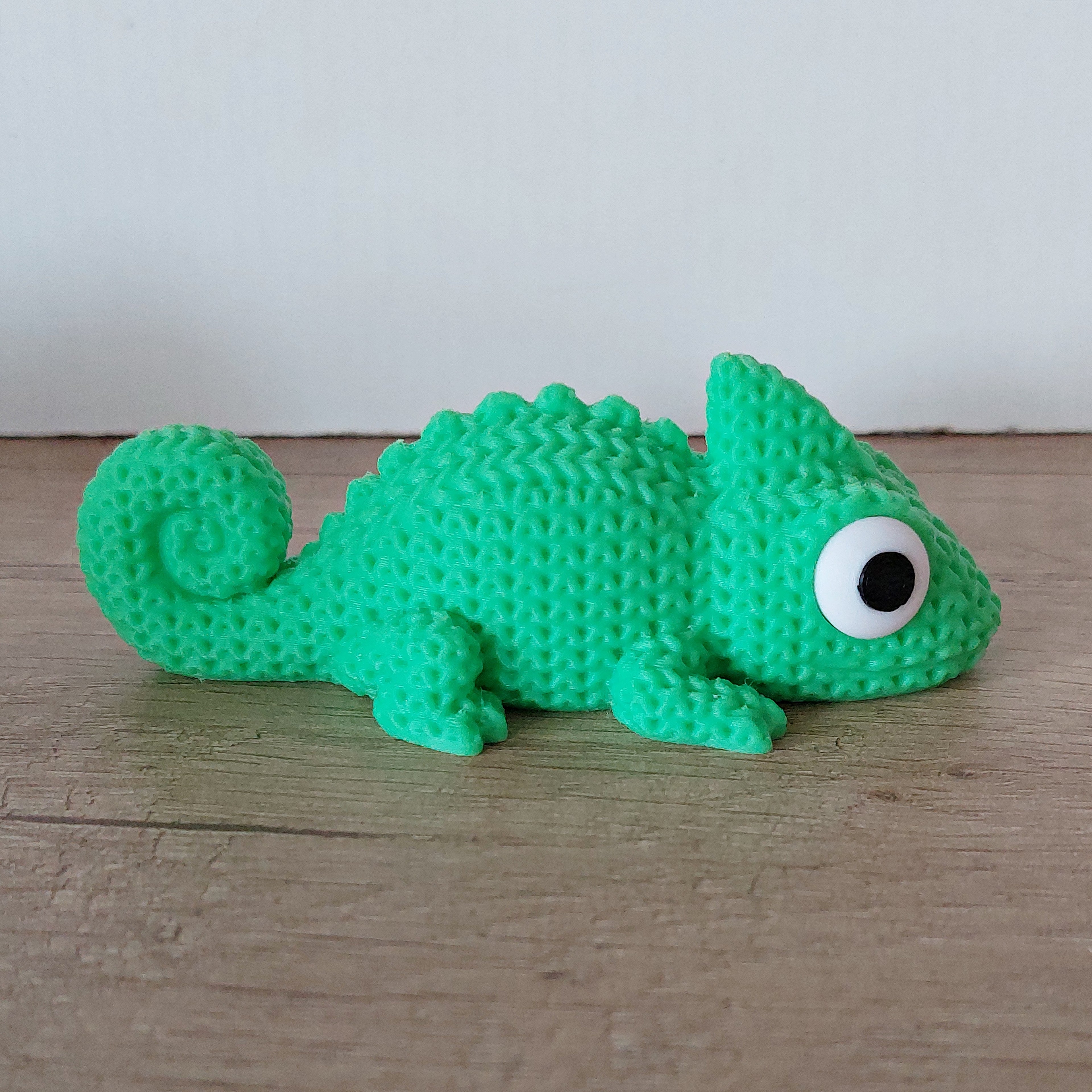 🦎 Chamäleon – Niedliche grüne 3D-Druck Dekofigur