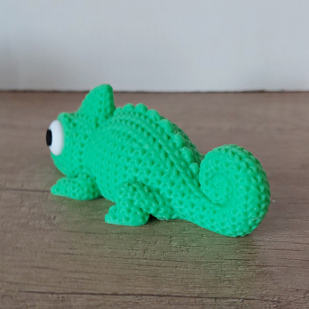🦎 Chamäleon – Niedliche grüne 3D-Druck Dekofigur