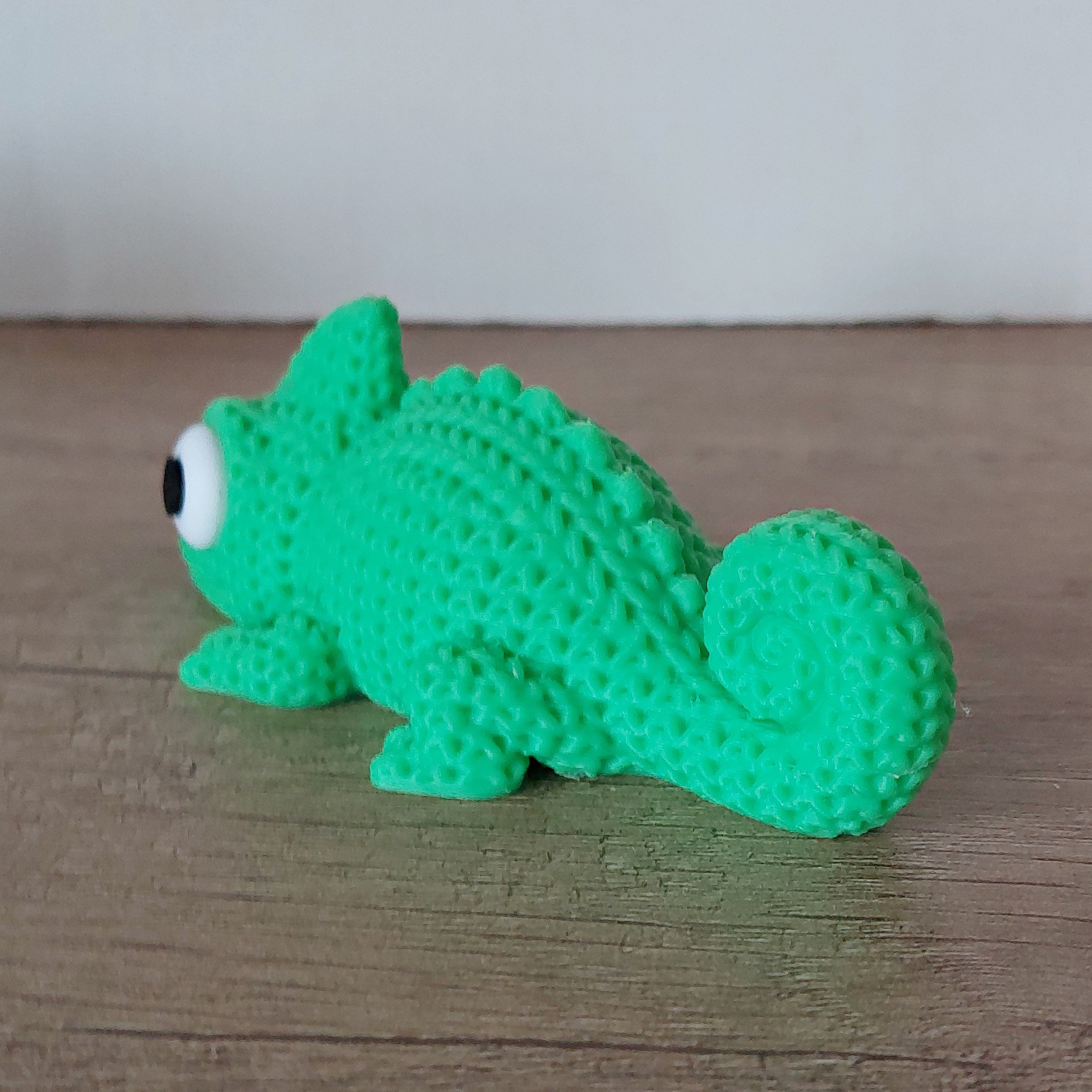 🦎 Chamäleon – Niedliche grüne 3D-Druck Dekofigur