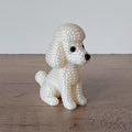 🐩 Pudel im Strick-Look – Weiß Irisierend | Niedliche 3D-Druck-Dekoration