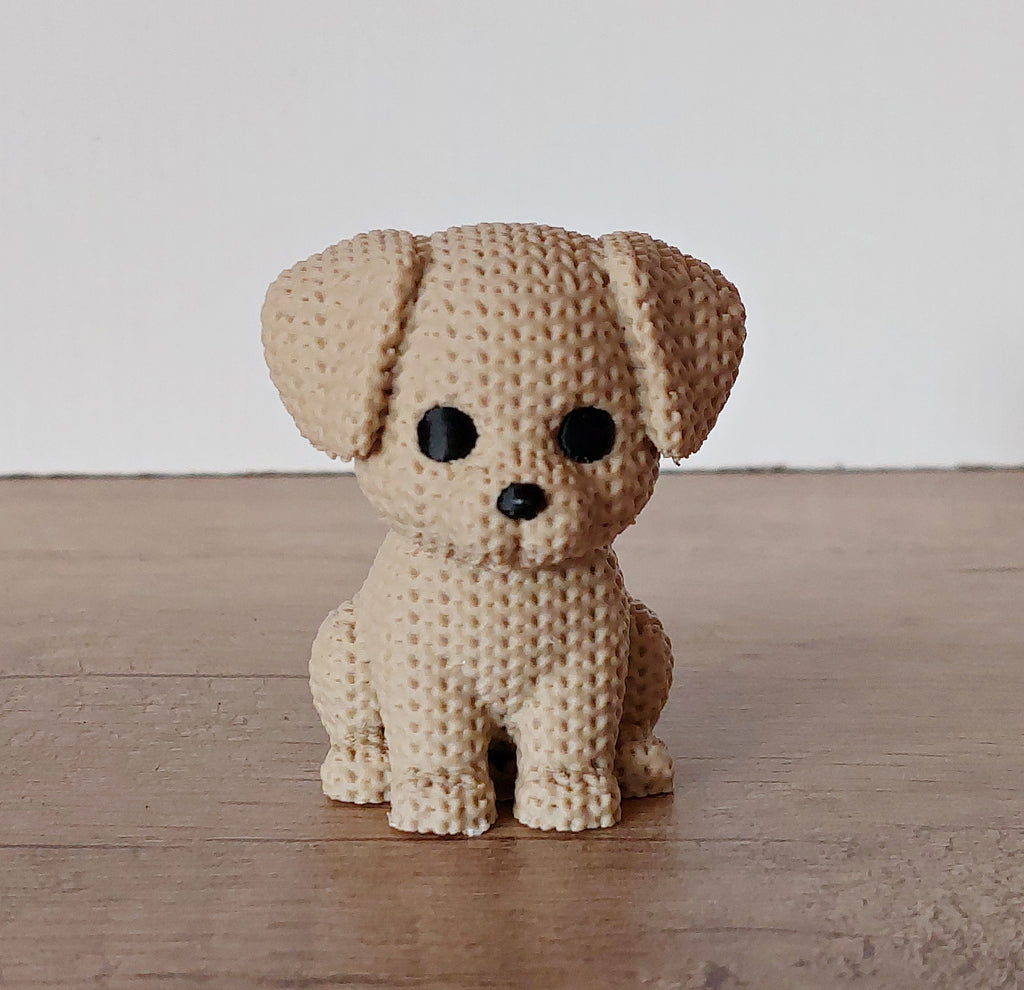 🐕 Hund im Strick-Look – niedliche 3D-Druck Deko in Braun