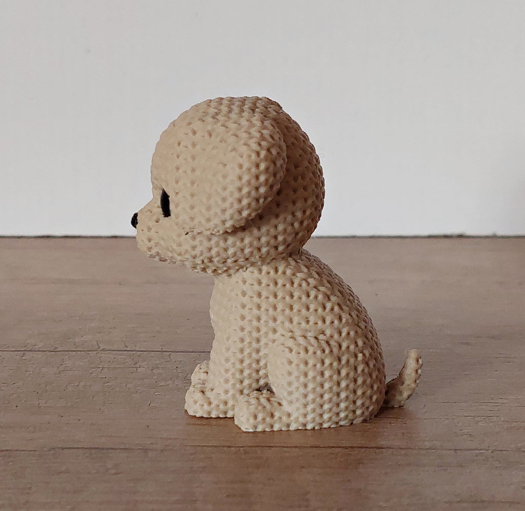 🐕 Hund im Strick-Look – niedliche 3D-Druck Deko in Braun