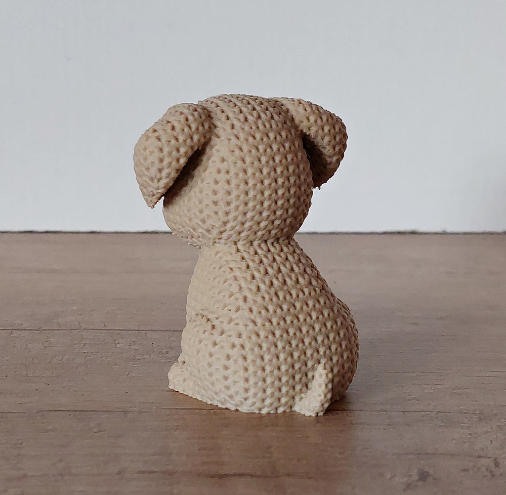 🐕 Hund im Strick-Look – niedliche 3D-Druck Deko in Braun