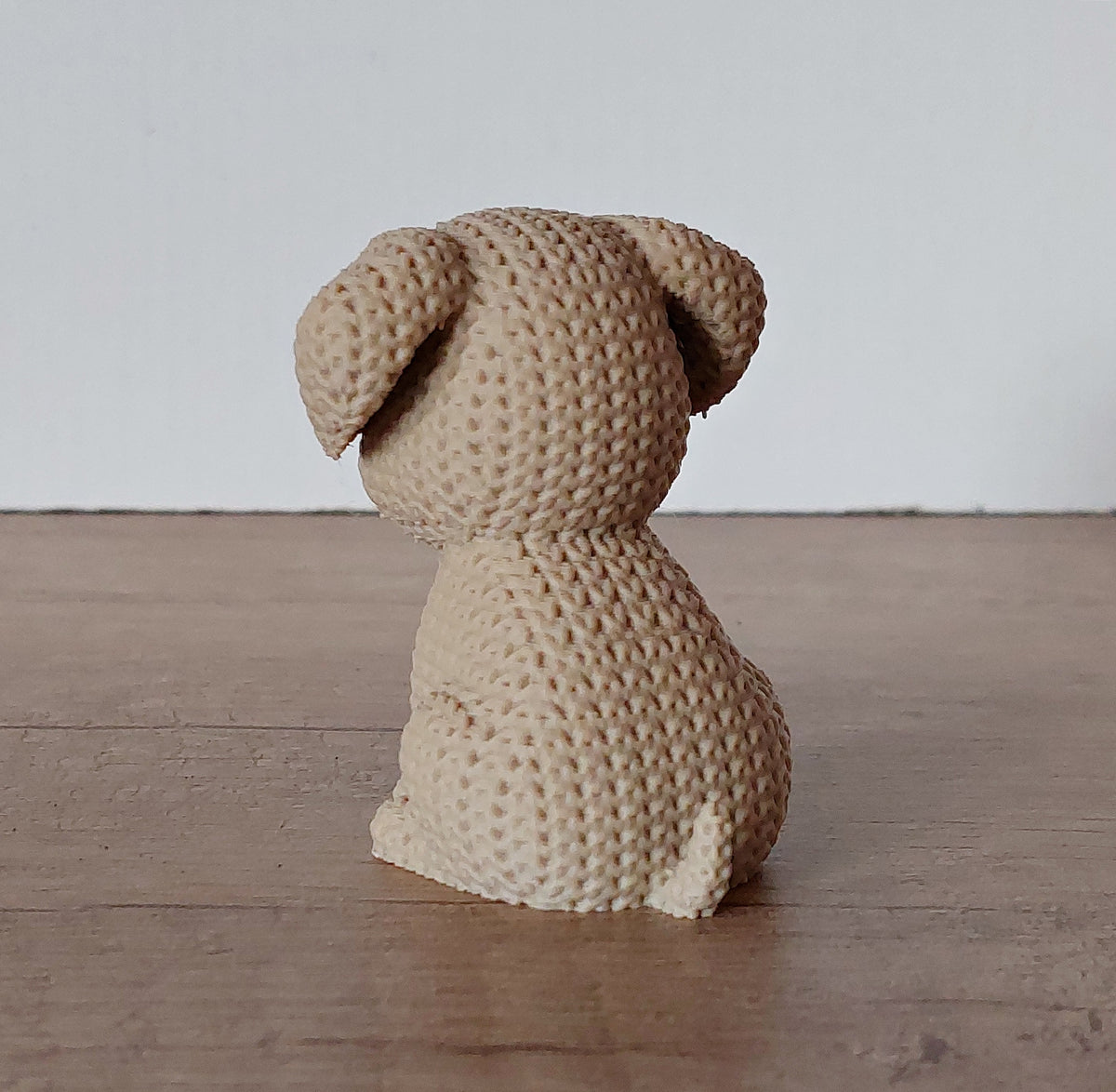 🐕 Hund im Strick-Look – niedliche 3D-Druck Deko in Braun