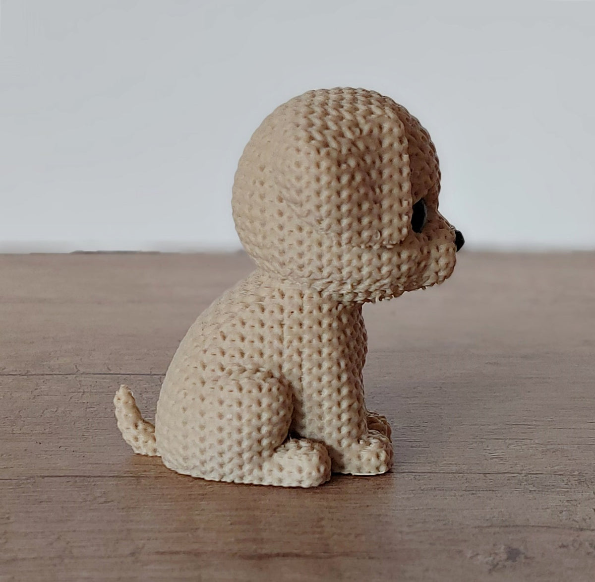 🐕 Hund im Strick-Look – niedliche 3D-Druck Deko in Braun