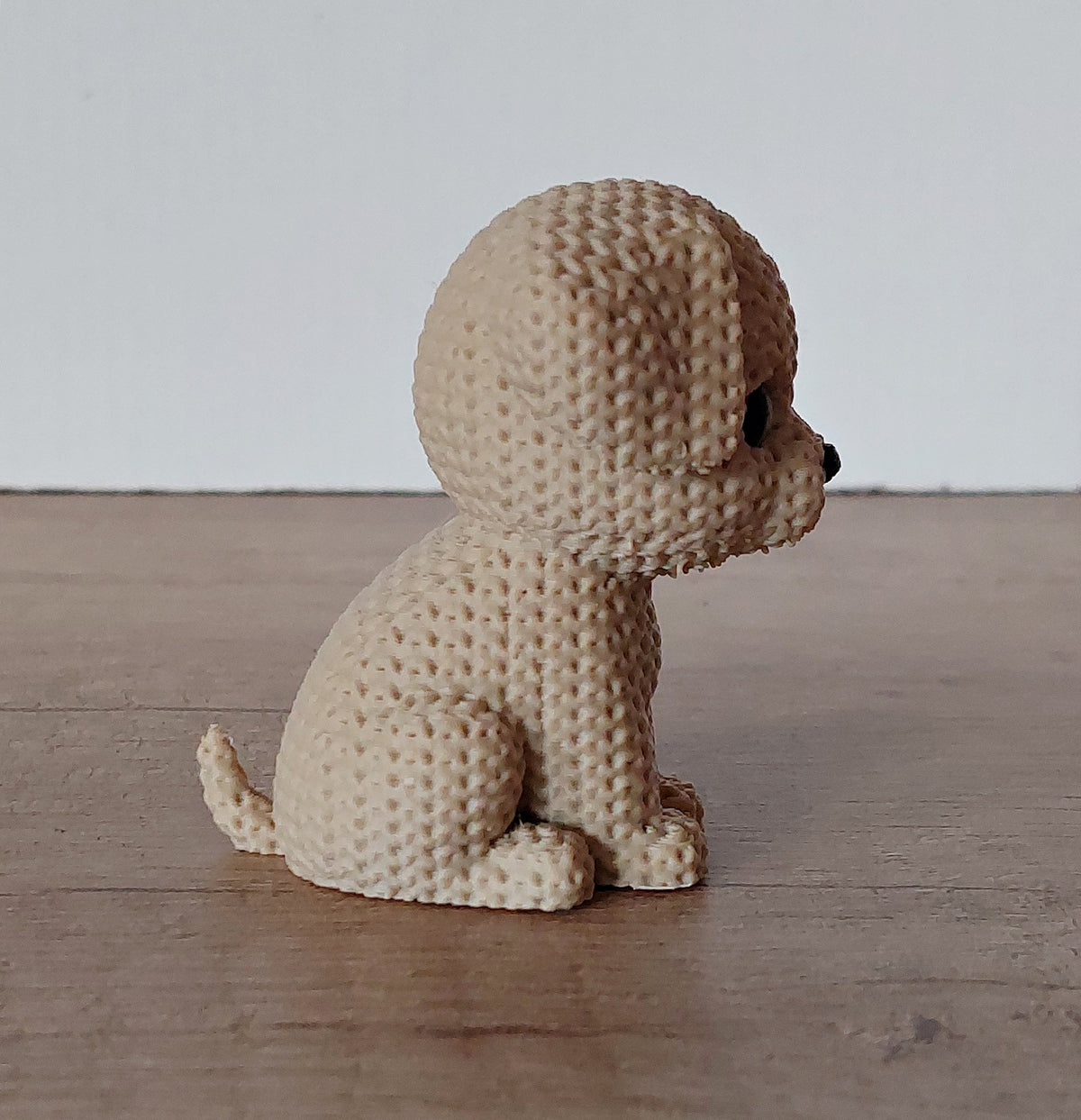 🐕 Hund im Strick-Look – niedliche 3D-Druck Deko in Braun
