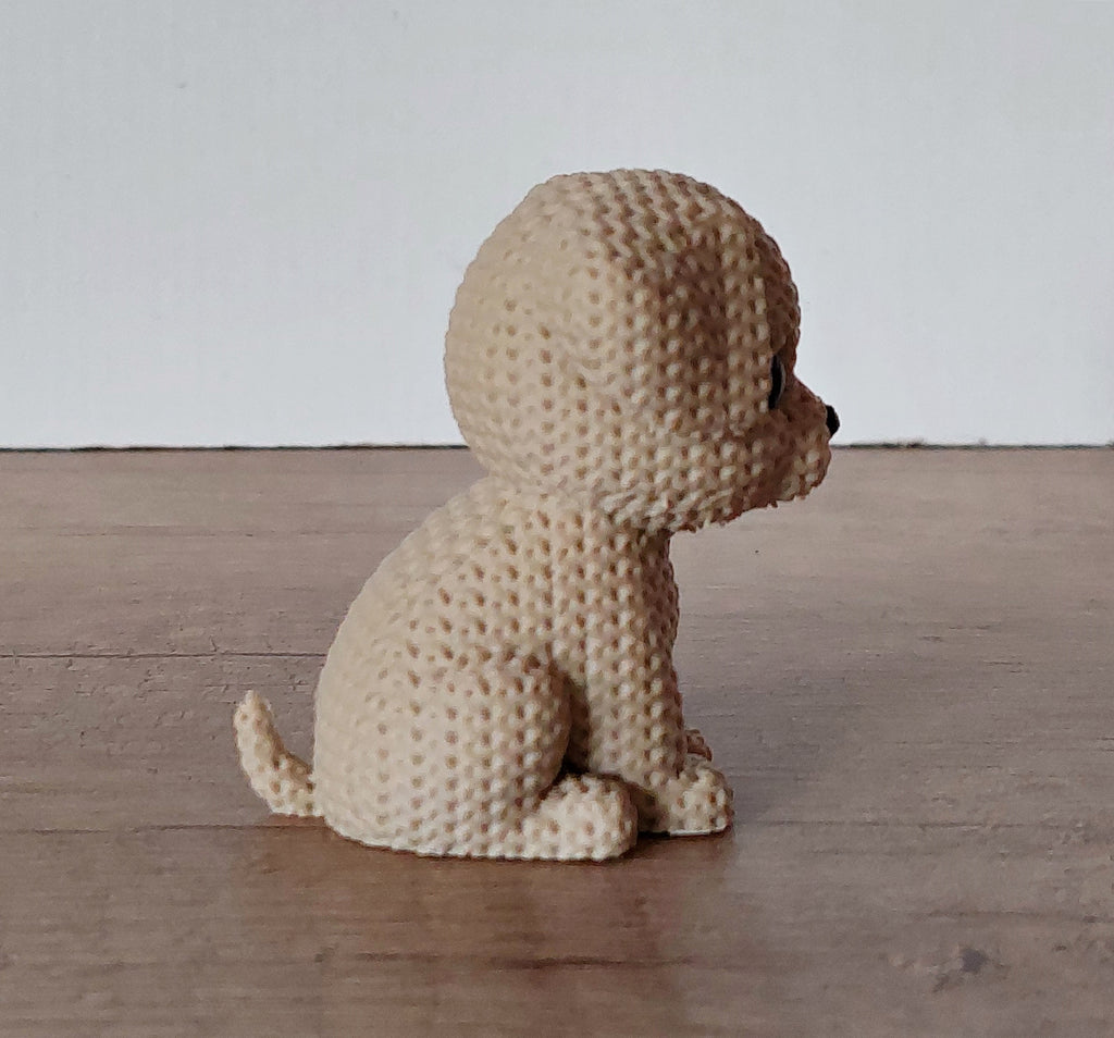 🐕 Hund im Strick-Look – niedliche 3D-Druck Deko in Braun