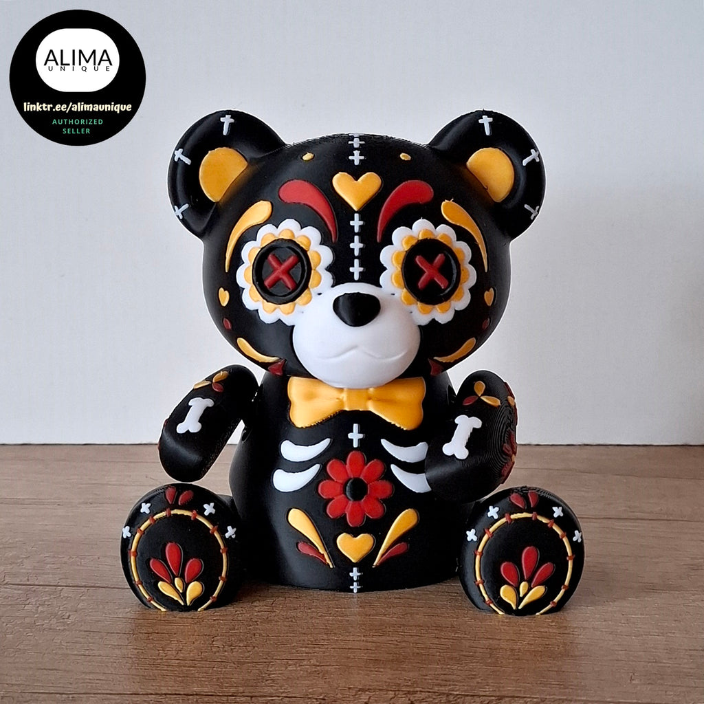 Dia de Muertos Teddybär | Bewegliche 3D-Druck-Figur