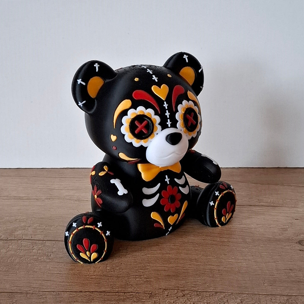 Dia de Muertos Teddybär | Bewegliche 3D-Druck-Figur