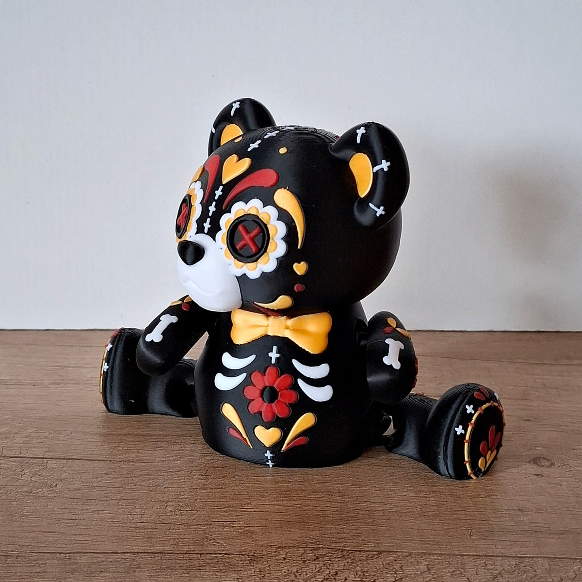 Dia de Muertos Teddybär | Bewegliche 3D-Druck-Figur