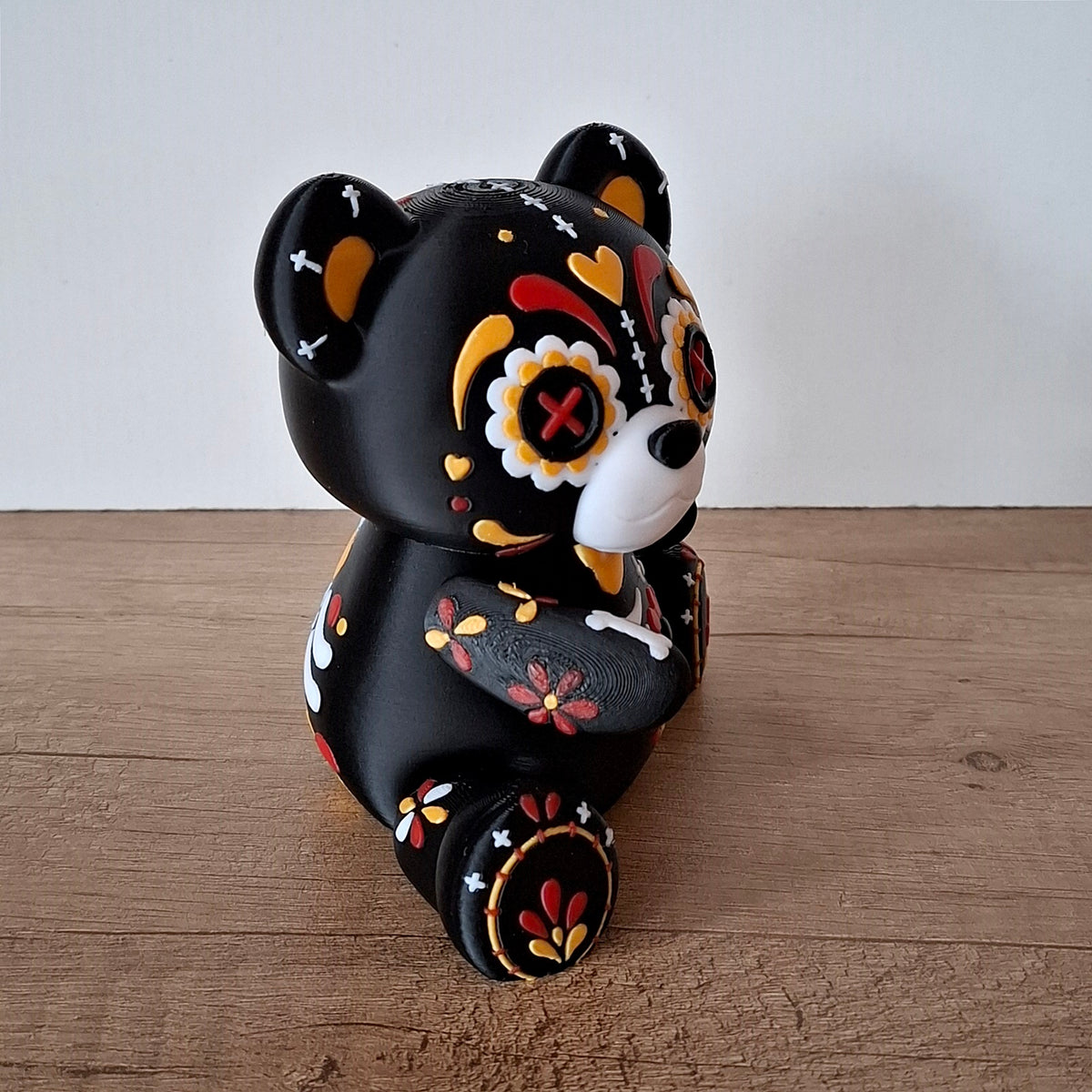 Dia de Muertos Teddybär | Bewegliche 3D-Druck-Figur