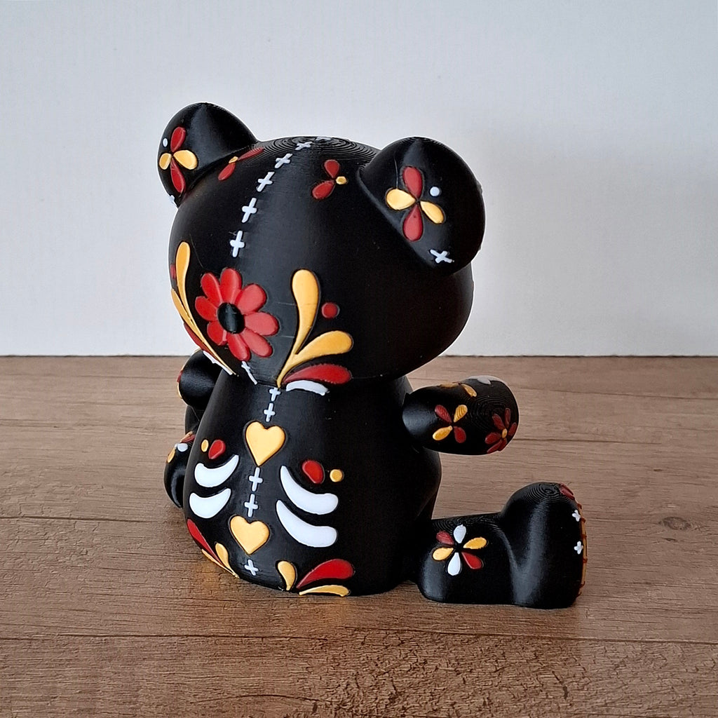 Dia de Muertos Teddybär | Bewegliche 3D-Druck-Figur