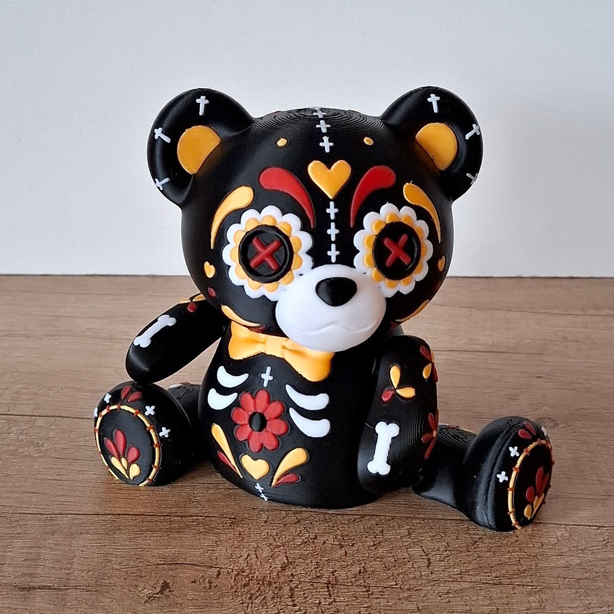 Dia de Muertos Teddybär | Bewegliche 3D-Druck-Figur