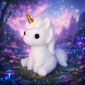 🦄 Sitzendes Einhorn im Strick-Look aus 3D-Druck – Zauberhafte Dekofigur für Einhorn-Fans