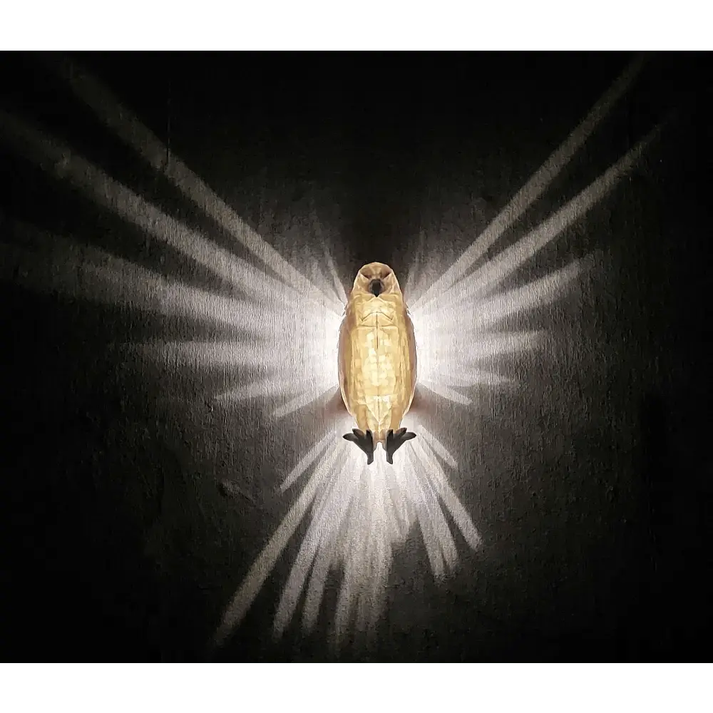 Adler als Nachtlicht / Wandlampe - 23 cm hoch - weiss - LED-Beleuchtung - 3d-Druck - megahobby3dcreations