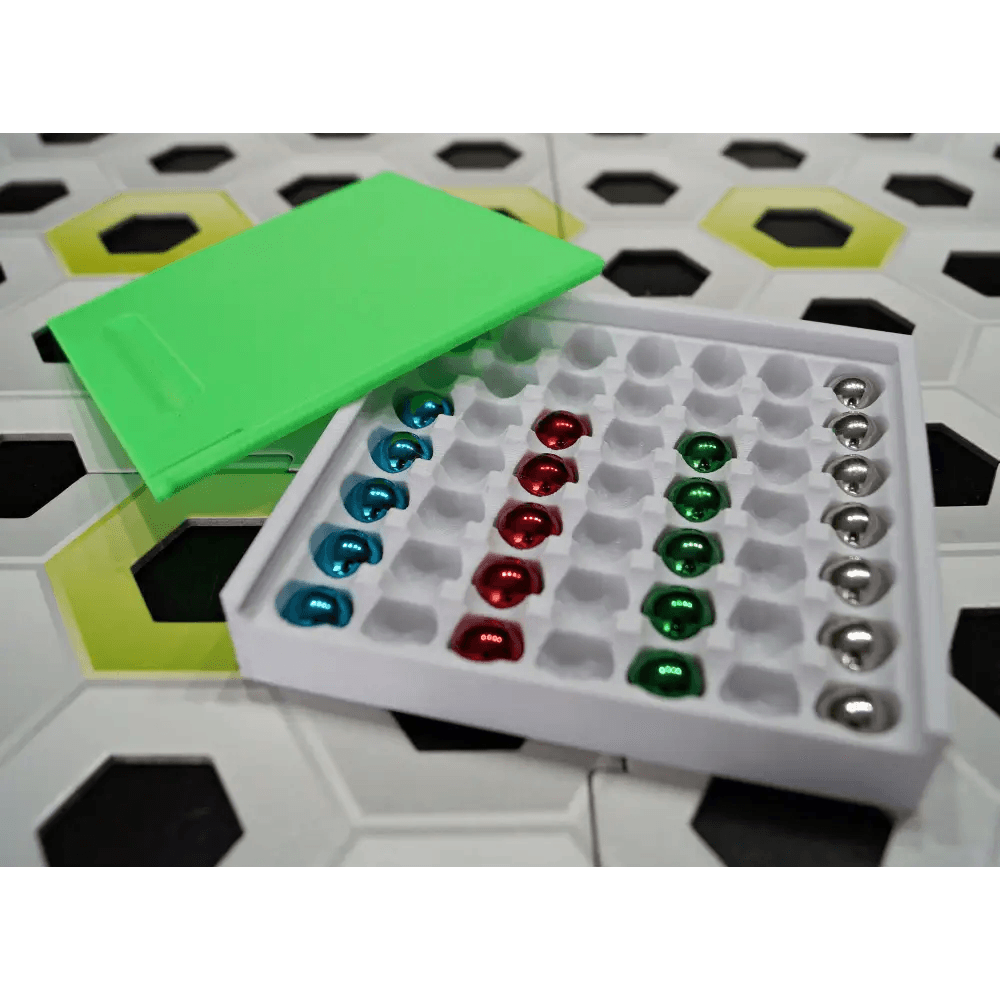 Aufbewahrungsbox für Kugeln - kompatibel zu GraviTrax - passend für 49 Kugeln - Abdeckung in vielen tollen Farben erhältlich - megahobby3dcreations
