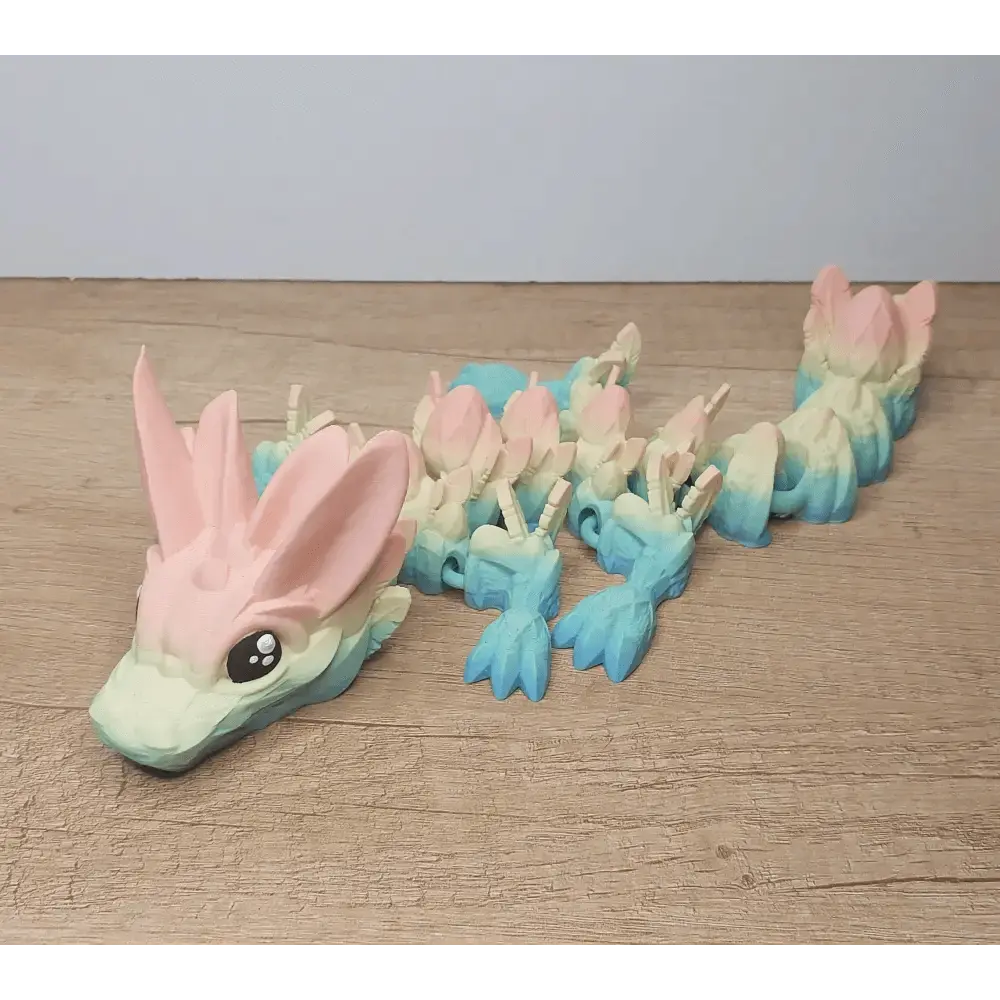 Baby Easter dragon - Oster-Drachen - 30 cm lang - 11 cm breit - 8 cm hoch - Farbe matt macaron - Augen handbemalt - megahobby3dcreations