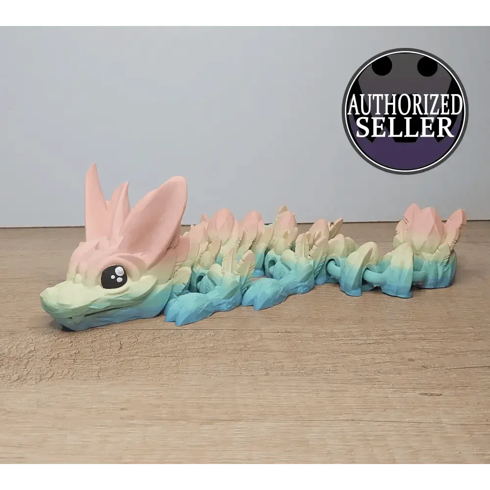 Baby Easter dragon - Oster-Drachen - 30 cm lang - 11 cm breit - 8 cm hoch - Farbe matt macaron - Augen handbemalt - megahobby3dcreations