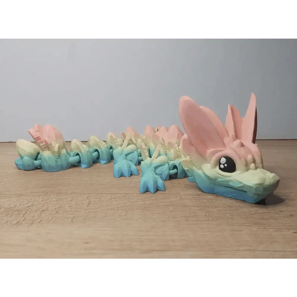 Baby Easter dragon - Oster-Drachen - 30 cm lang - 11 cm breit - 8 cm hoch - Farbe matt macaron - Augen handbemalt - megahobby3dcreations