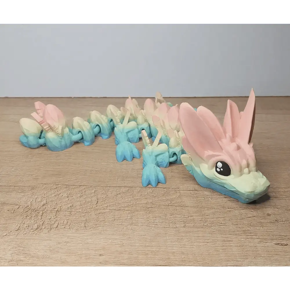 Baby Easter dragon - Oster-Drachen - 30 cm lang - 11 cm breit - 8 cm hoch - Farbe matt macaron - Augen handbemalt - megahobby3dcreations
