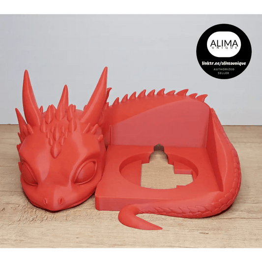 Drache kompatibel mit Tonie Box 27 x 27 x 12 cm - 3D-Drucker - Rot - Drache