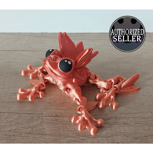 Geflügelter Frosch - Cinderwing Flutterfrog - voll beweglich - 3D-Drucker - Farbe: vibrant Rainbow - megahobby3dcreations