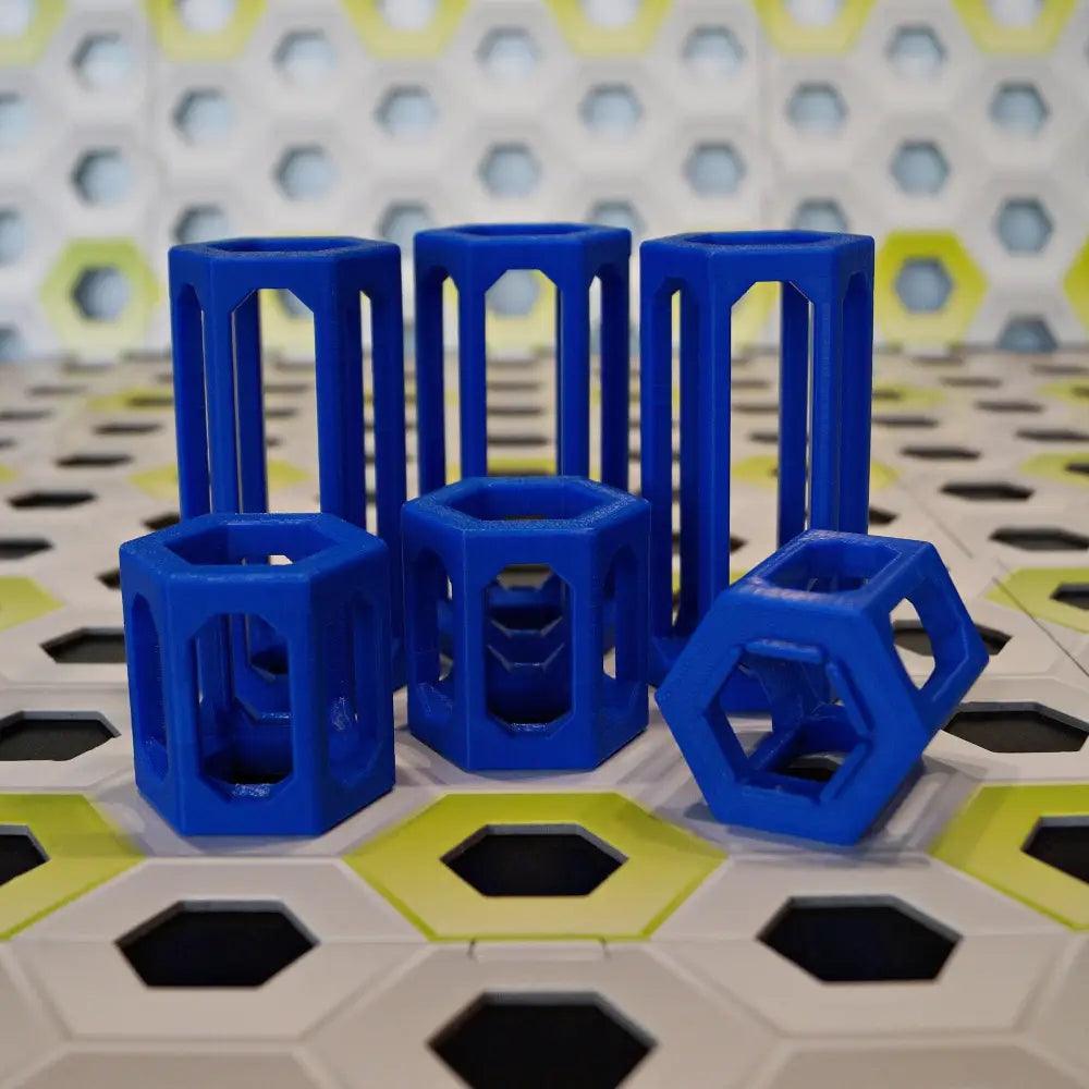 GraviTrax kompatible Höhensteine aus dem 3D-Drucker - Set von 3 Säulen mit 5 cm + 3 Säulen mit 10 cm - viele Farben möglich - megahobby3dcreations