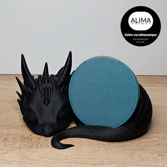 Halter zu Alexa Echo pop - schwarz - 21x20x9 cm - 3D-Druck - süss - megahobby3dcreations