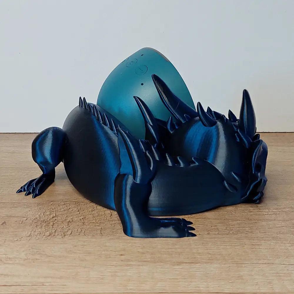 Halter zu Alexa Echo pop - schwarz/blau metallic - 21x20x9 cm - 3D-Druck - süss - megahobby3dcreations