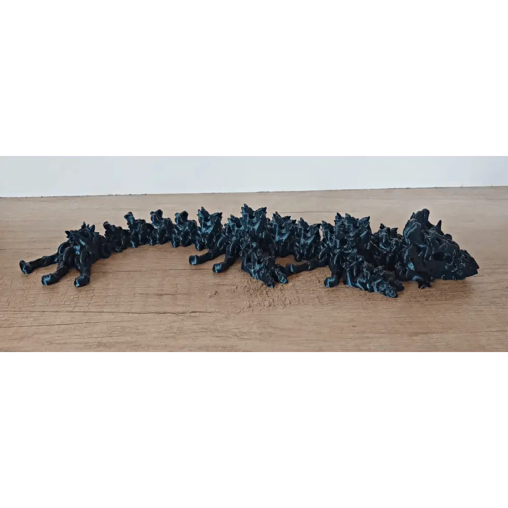 Hollow-Dragon - Grusel-Drache - 35 cm lang - mit Totenköpfen und Knochen - voll beweglich - verschiedene Farben wählbar - Halloween - megahobby3dcreations