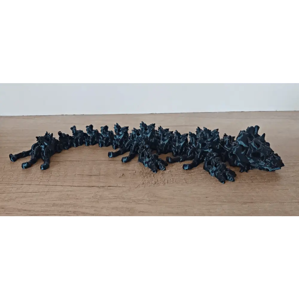 Hollow-Dragon - Grusel-Drache - 35 cm lang - mit Totenköpfen und Knochen - voll beweglich - verschiedene Farben wählbar - Halloween - megahobby3dcreations