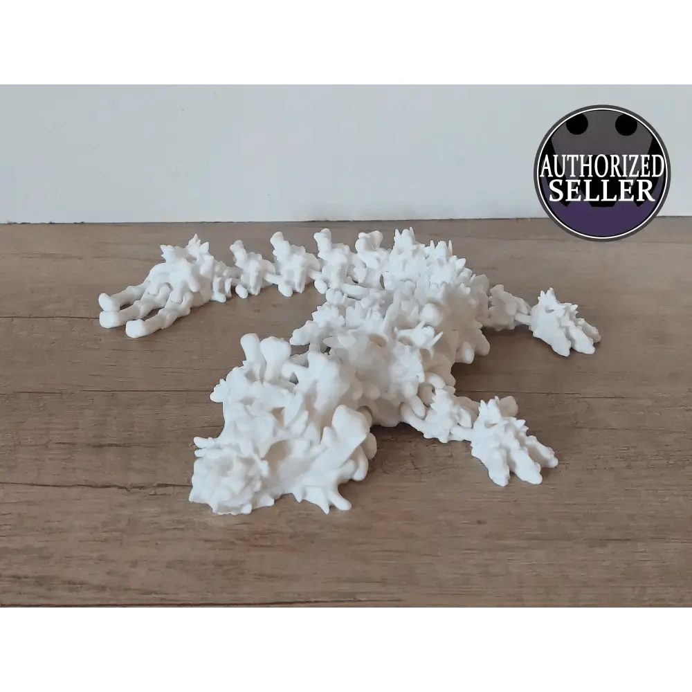 Hollow-Dragon - Grusel-Drache - 35 cm lang - mit Totenköpfen und Knochen - voll beweglich - verschiedene Farben wählbar - Halloween - megahobby3dcreations