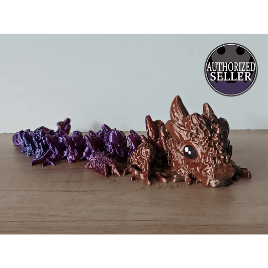 Infested Drache - 32 cm lang - 8 cm breit - 5 cm hoch - Augen handbemalt - beweglicher Spinner am Schwanz - voll beweglich - megahobby3dcreations