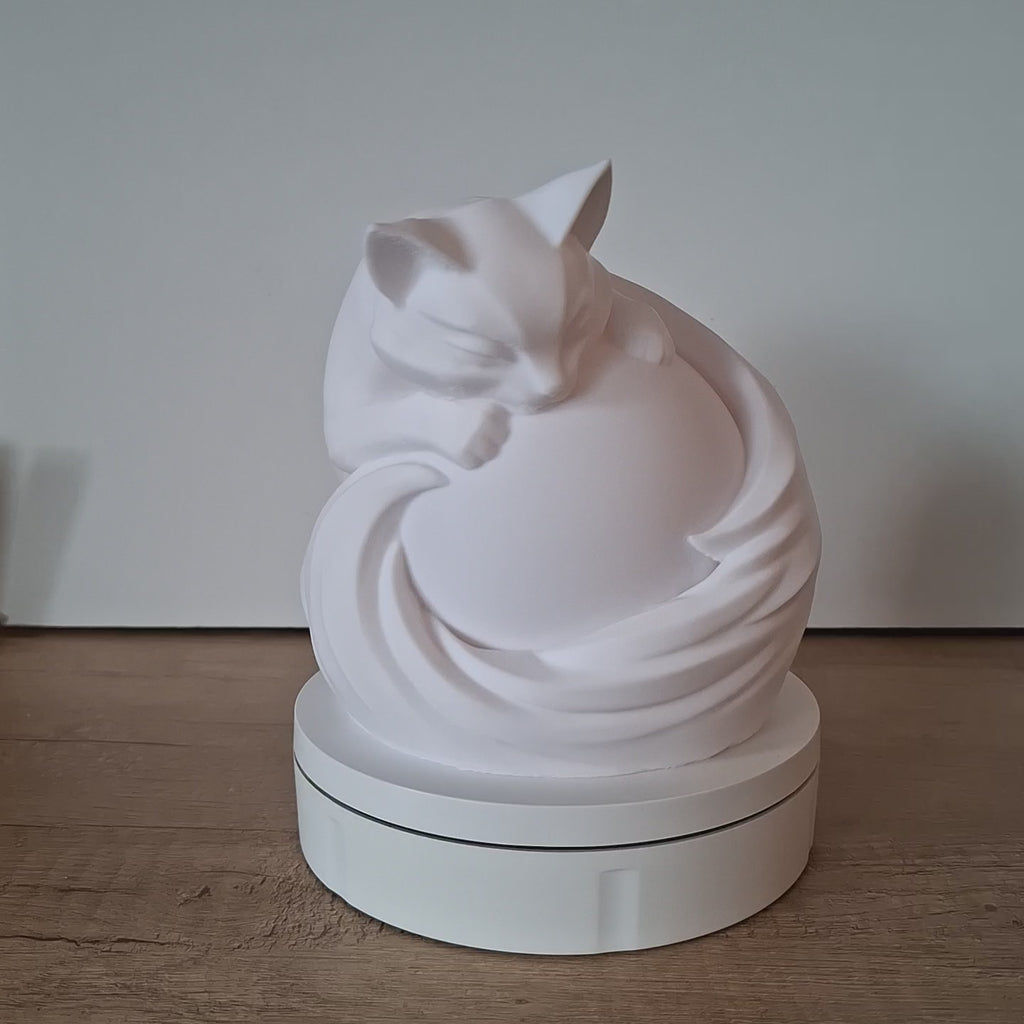 🐱 Katzen-Lampe Weiß – LED-Lampe aus hochwertigem 3D-Druck