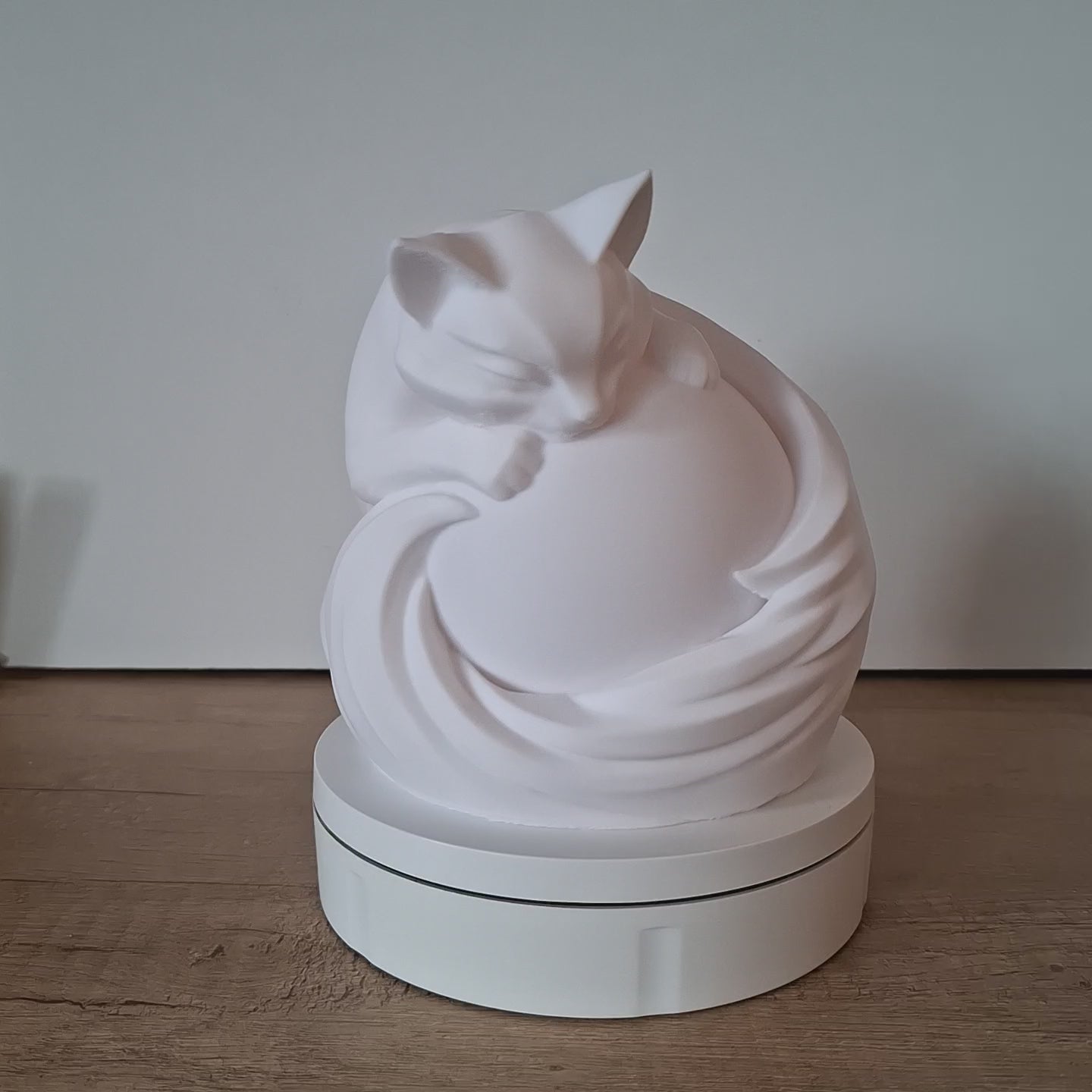 🐱 Katzen-Lampe Weiß – LED-Lampe aus hochwertigem 3D-Druck