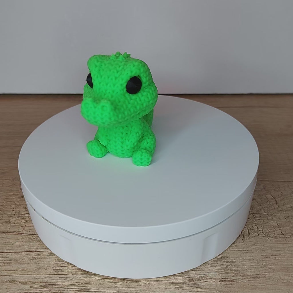 🐊 Krokodil im Strick-Look aus 3D-Druck – Niedliche Dekofigur mit einzigartiger Strickoptik