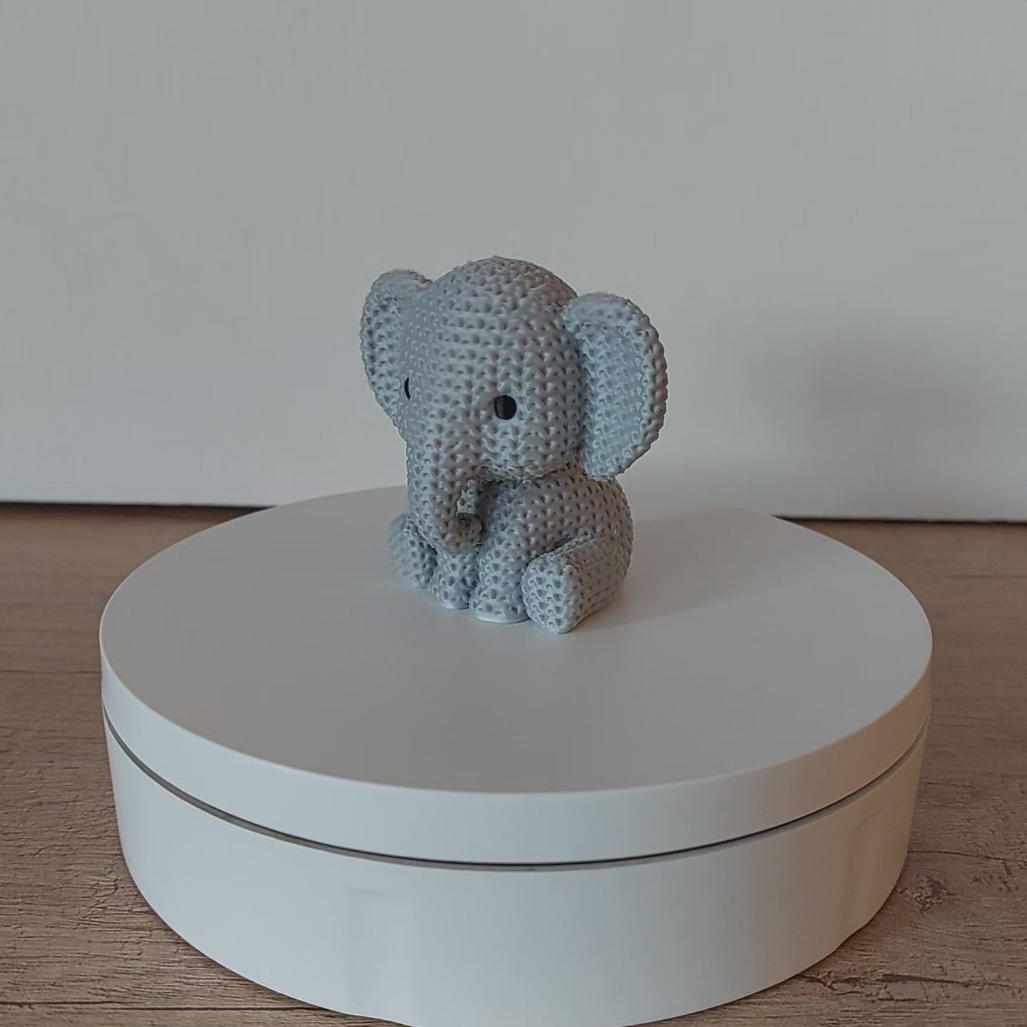 🐘 Elefant im Strick-Look aus 3D-Druck – Niedliche Dekofigur mit liebevollen Details