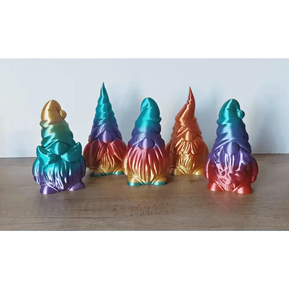 Weihnachtswichtel - Set mit 5 Stück - Regenbogenfarben - zwischen 13-16 cm hoch - kleine Helferlein - megahobby3dcreations